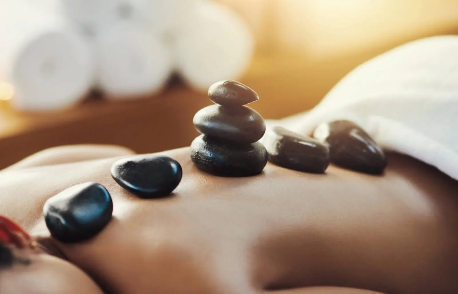 Hot stone massage at The Spa at The Landing