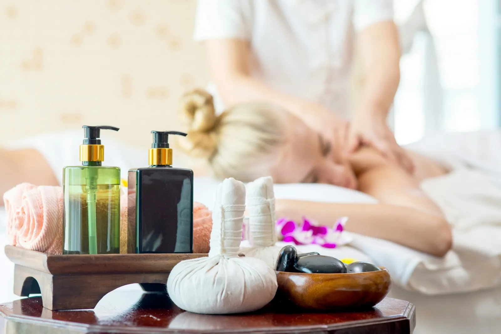 Herbal poultice massage